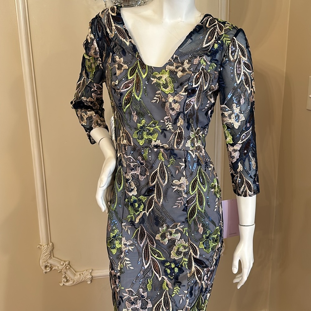 JS Collections Women's Floral Sheath Dresses size 4 - Picture 8 of 14